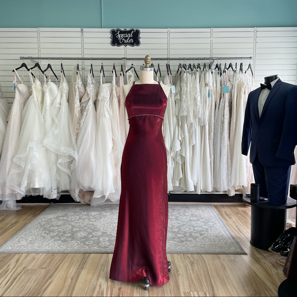 High Neck Silky Dress